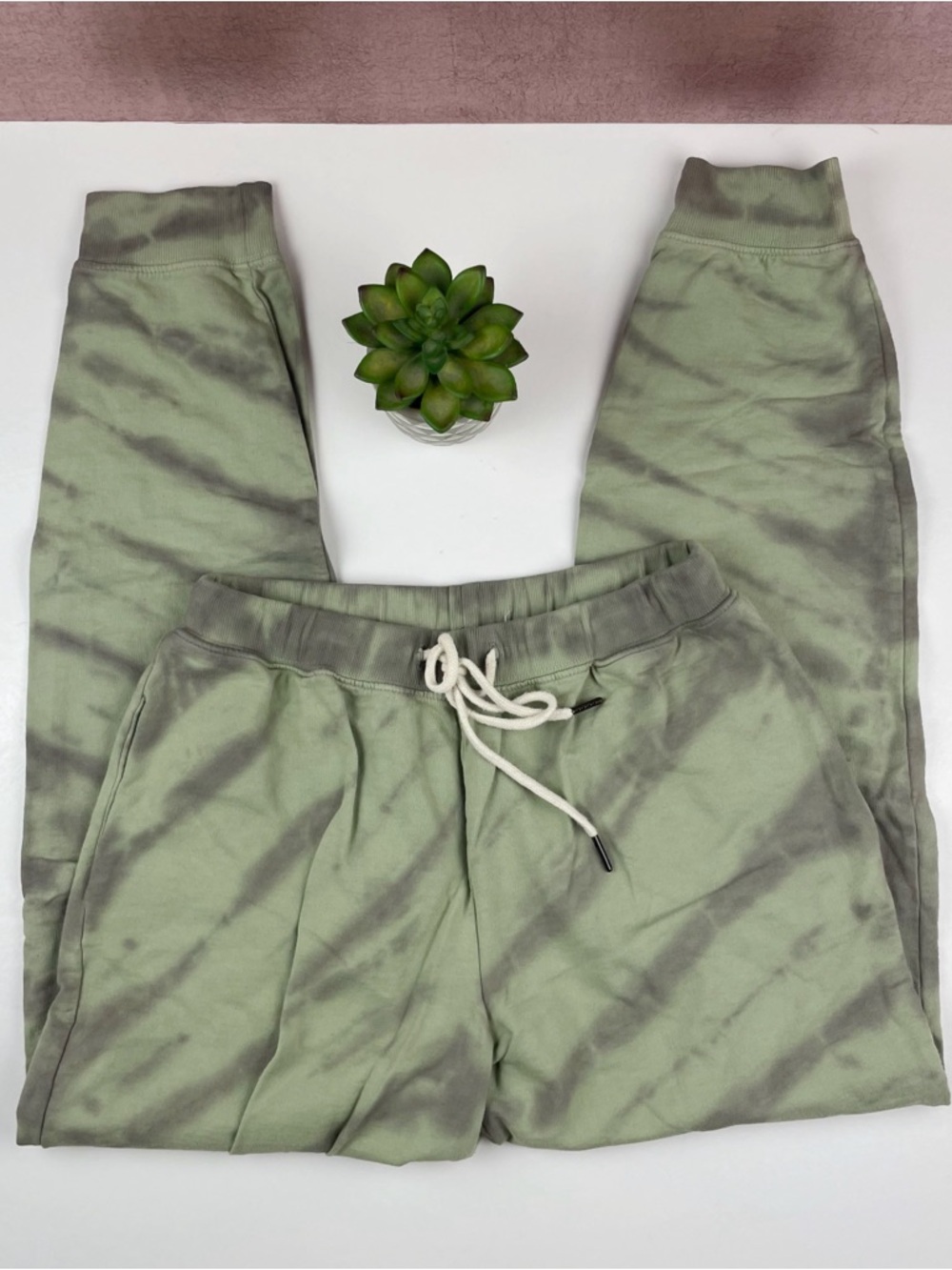 Lovestitch Green Tie Dye Boho Sweatpants Women Medium Casual